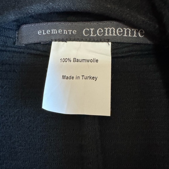 Elemente Clemente Black Cotton Ribbed Coat size Small - Picture 8 of 16